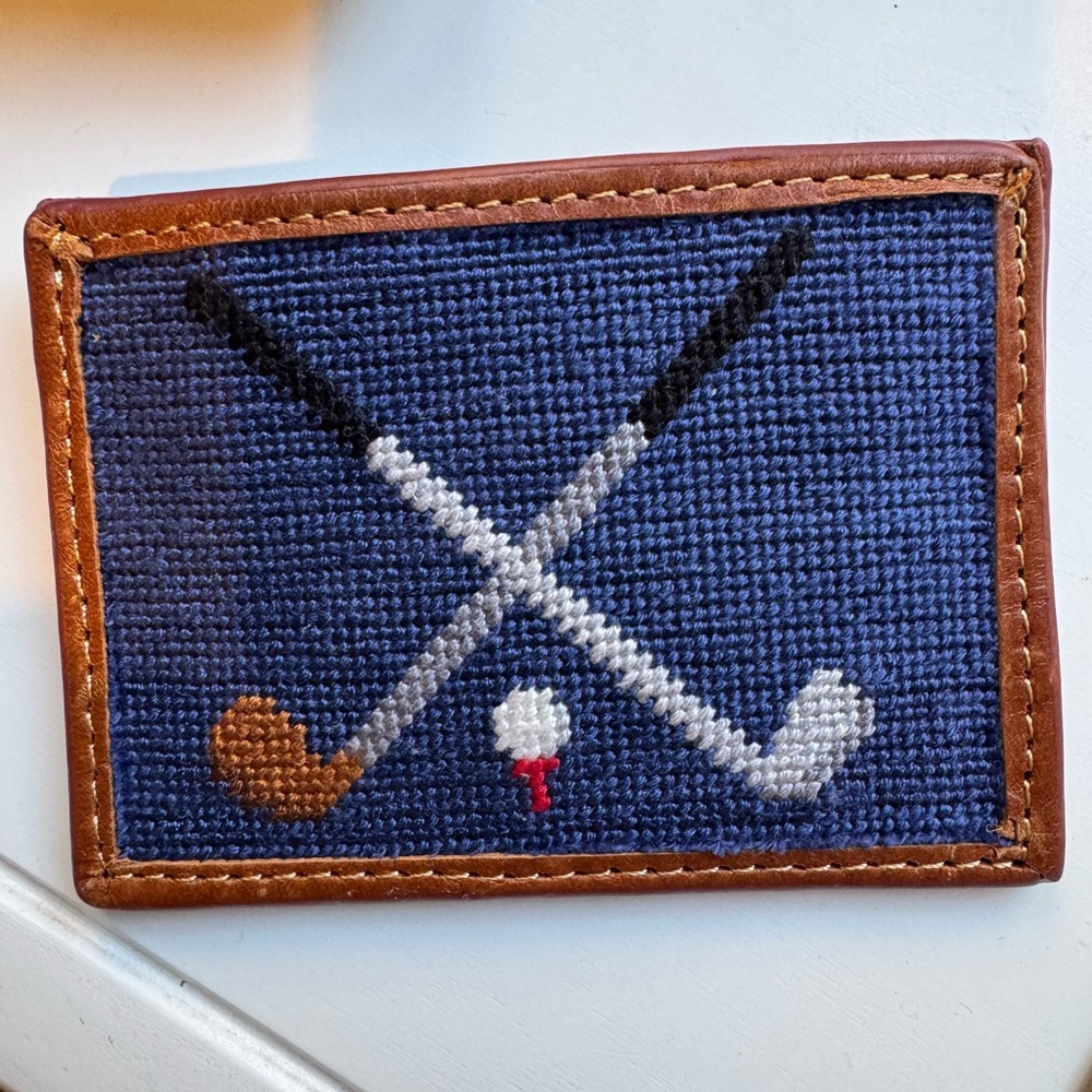 Smathers and Branson Golf Needlepoint Card Holder